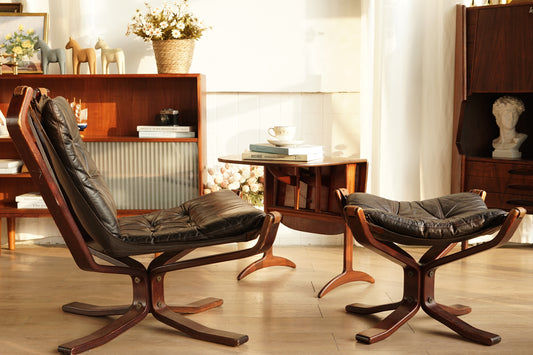 丹麥 Superstar 低背 休閒椅 (附腳蹬)