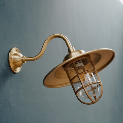 Sol brass beveled wall light 
