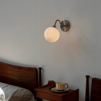 BALL Brass Right Angle Wall Lamp