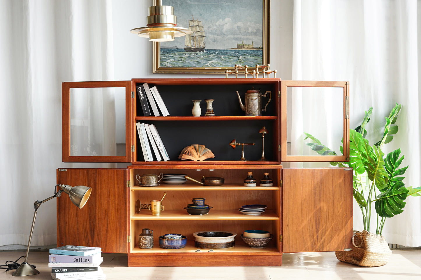 Børge Mogensen 柚木 展示 雙層 櫃組