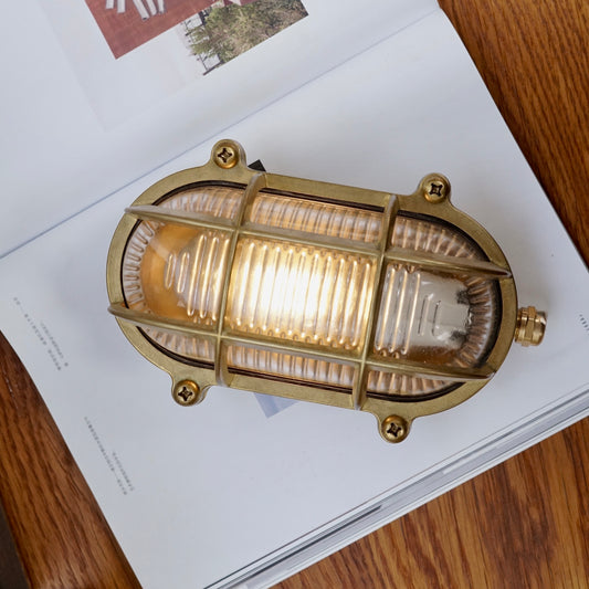 黃銅橢圓 Arvak 壁燈-S