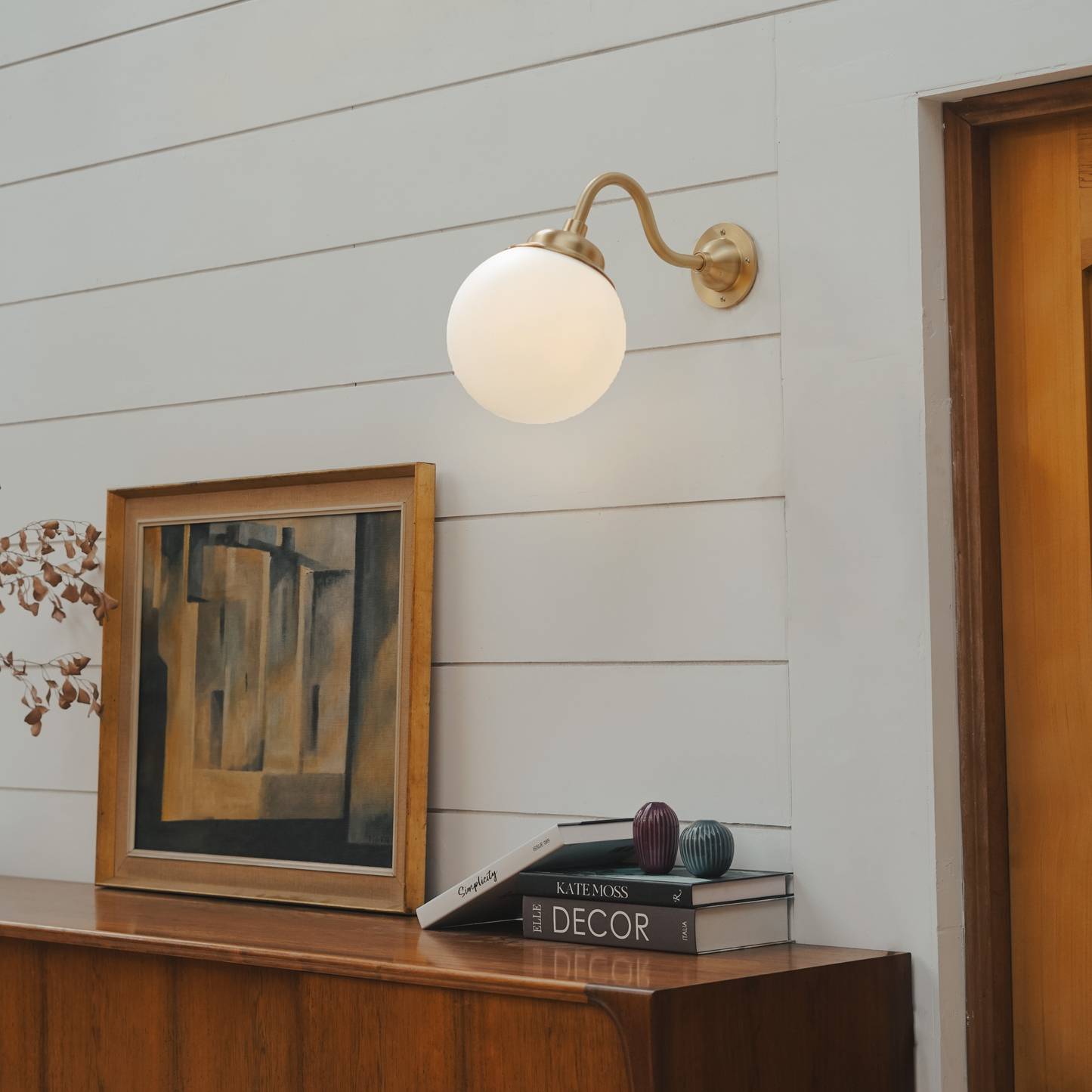 BALL Brass Bevel Wall Lamp 