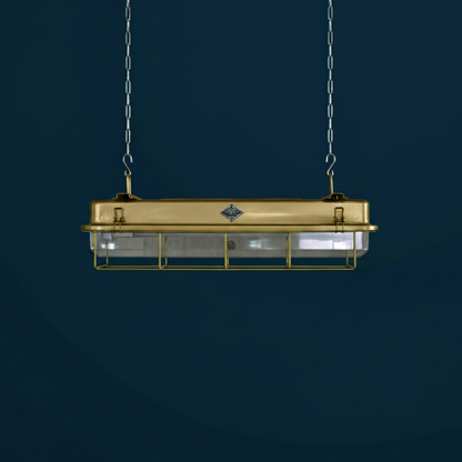 工業風日光燈-金色-2尺