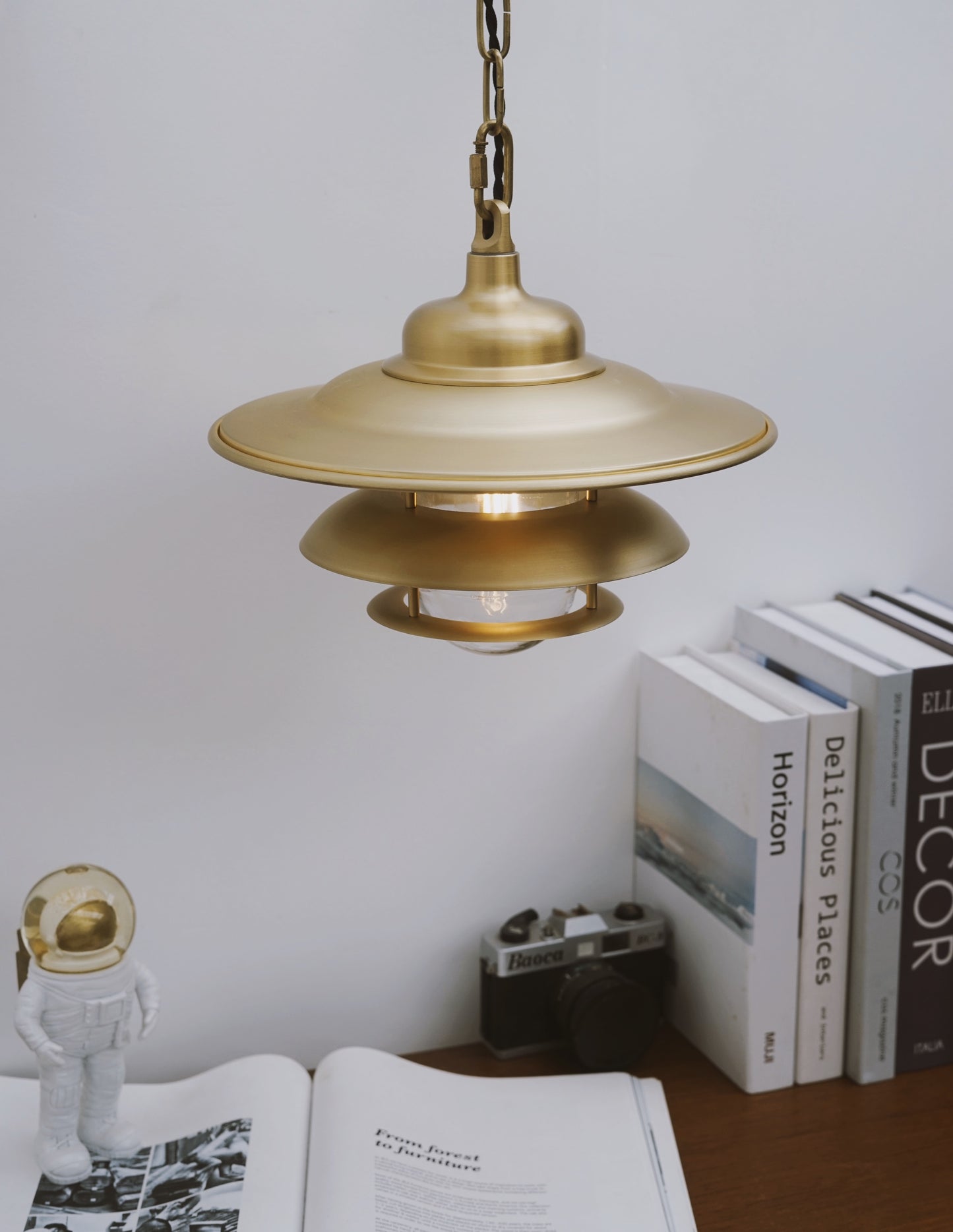 Lumina brass gradient wall light 