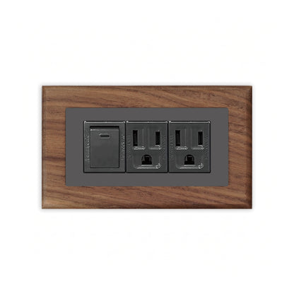 Solid walnut wood-thin frame-Japanese style panel 