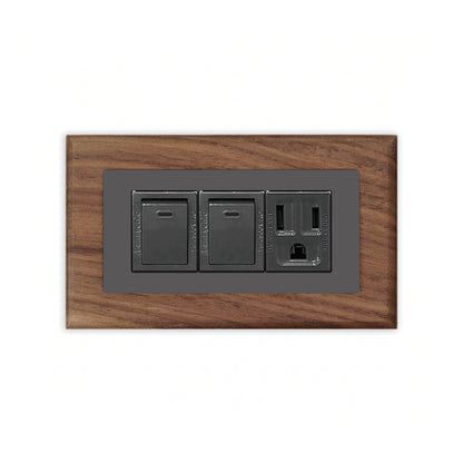 Solid walnut wood-thin frame-Japanese style panel 