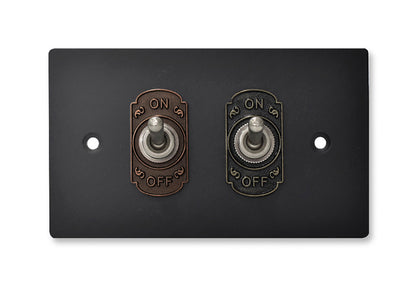Matt black stainless steel panel-lever