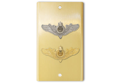 Brass switch panel-lever