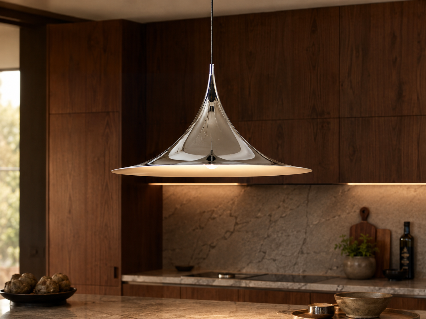 GUBI Semi Pendant Ø60 吊燈｜金色 / 銀色 OLDANMARK