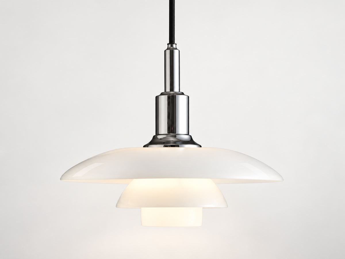 Louis Poulsen PH 3/2 Pendant 玻璃吊燈｜亮銀色 OLDANMARK