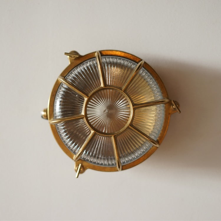 Sunflower Round Mesh Wall Lamp-03 #Brass