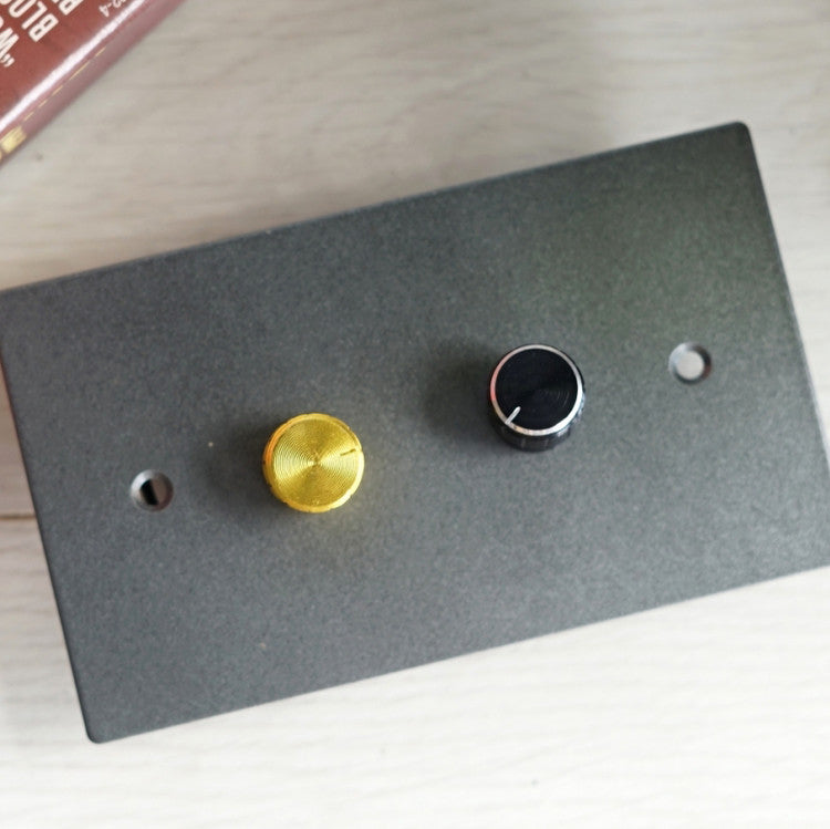 Metal panel-dimmer knob
