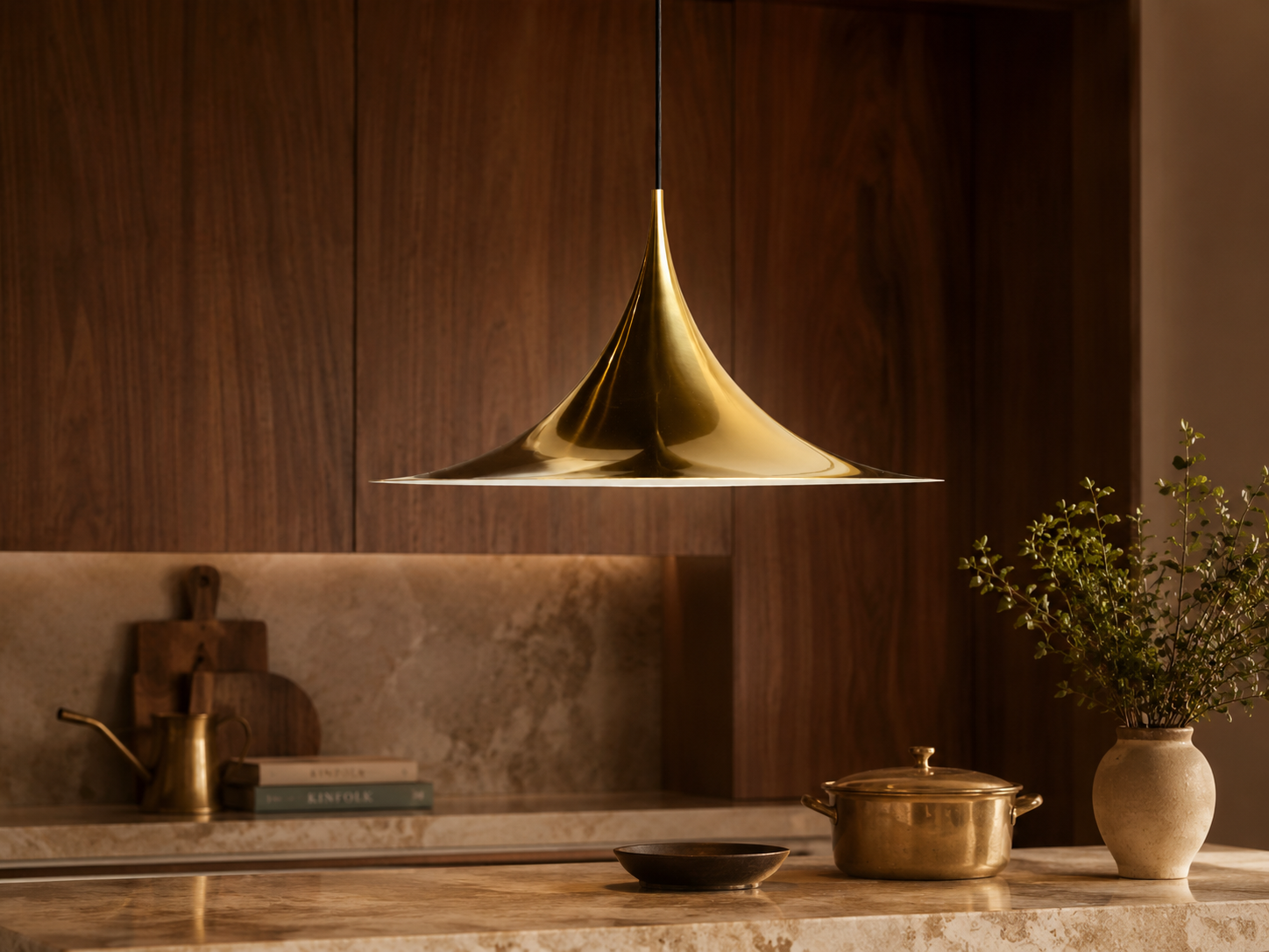 GUBI Semi Pendant Ø60 吊燈｜金色 / 銀色 OLDANMARK