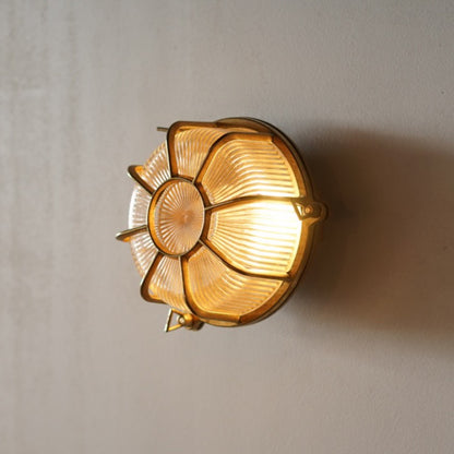 Sunflower Round Mesh Wall Lamp-03 #Brass