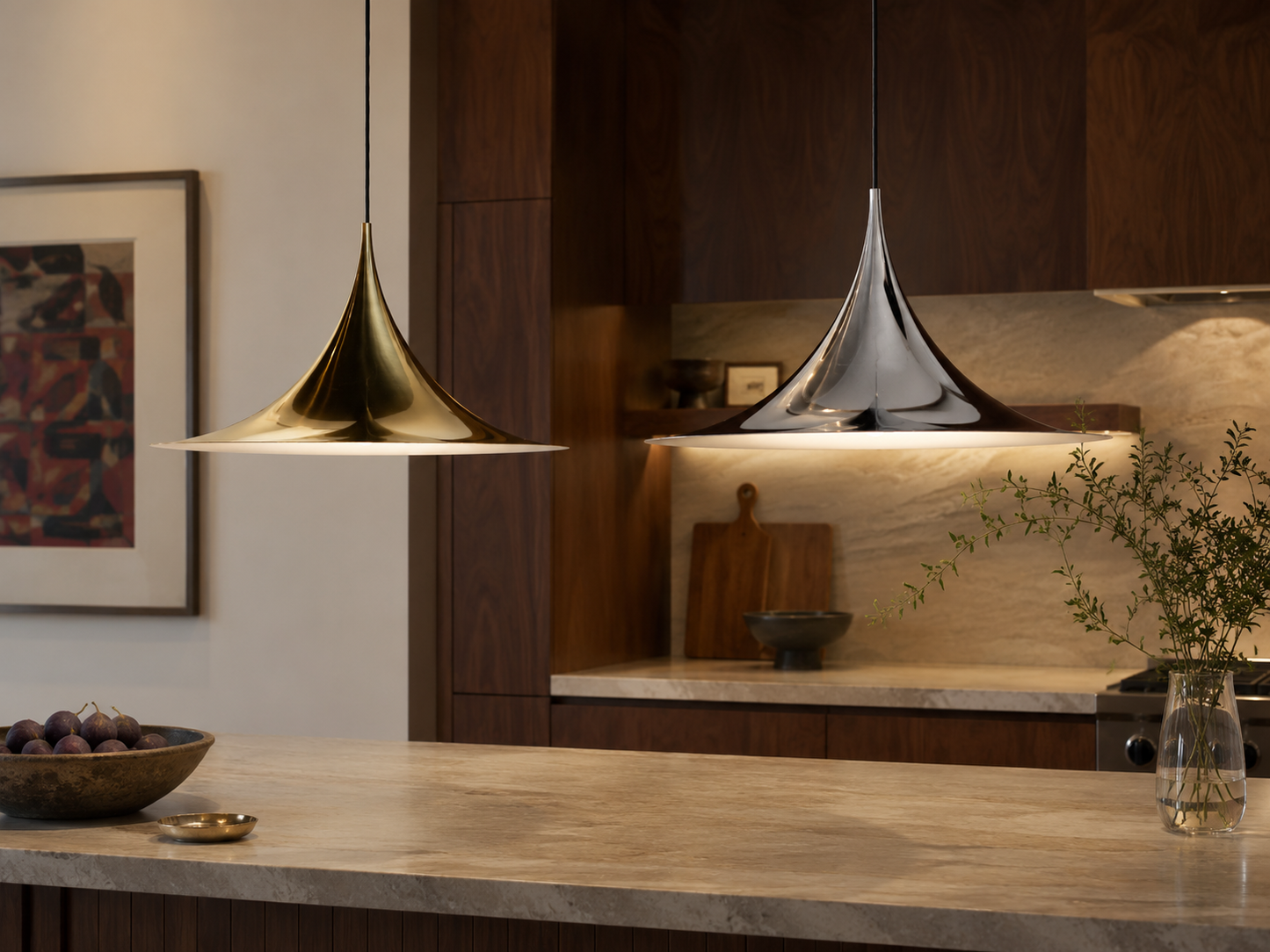 GUBI Semi Pendant Ø60 吊燈｜金色 / 銀色 OLDANMARK