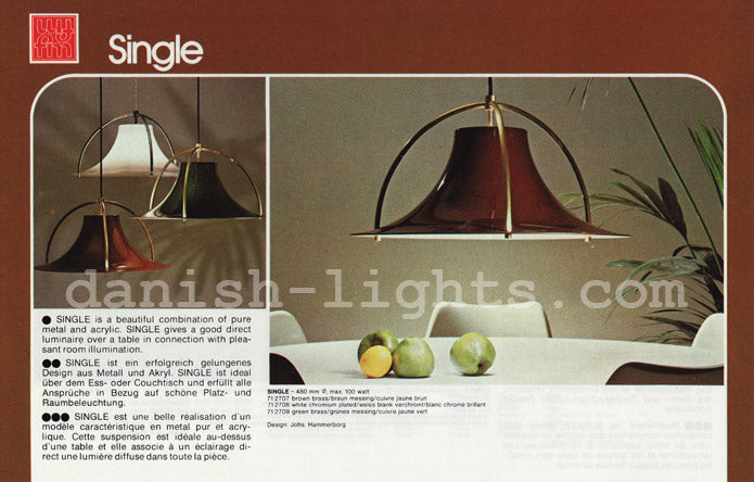 Jo Hammerborg 'Single' 白色吊燈