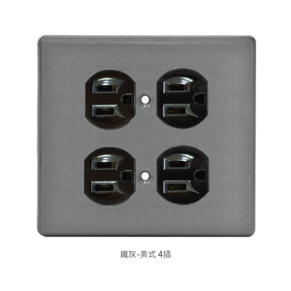 Metal series American copper switch socket
