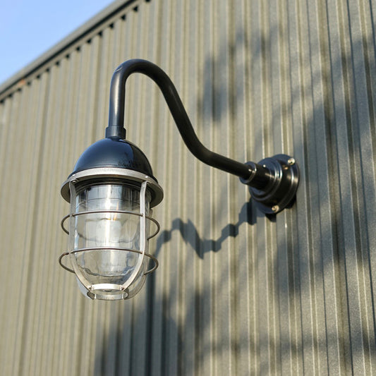 Gooseneck Wall Lamp #2 Short Black