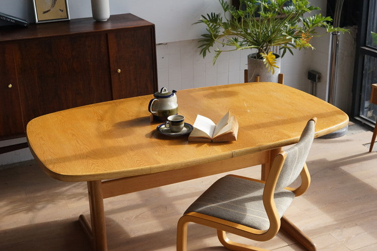 丹麥 山毛櫸 實木 延伸餐桌